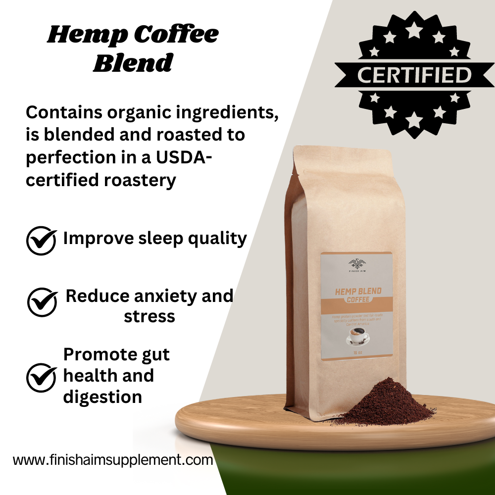 Finish Aim Hemp Coffee Blend - Medium Roast 16oz