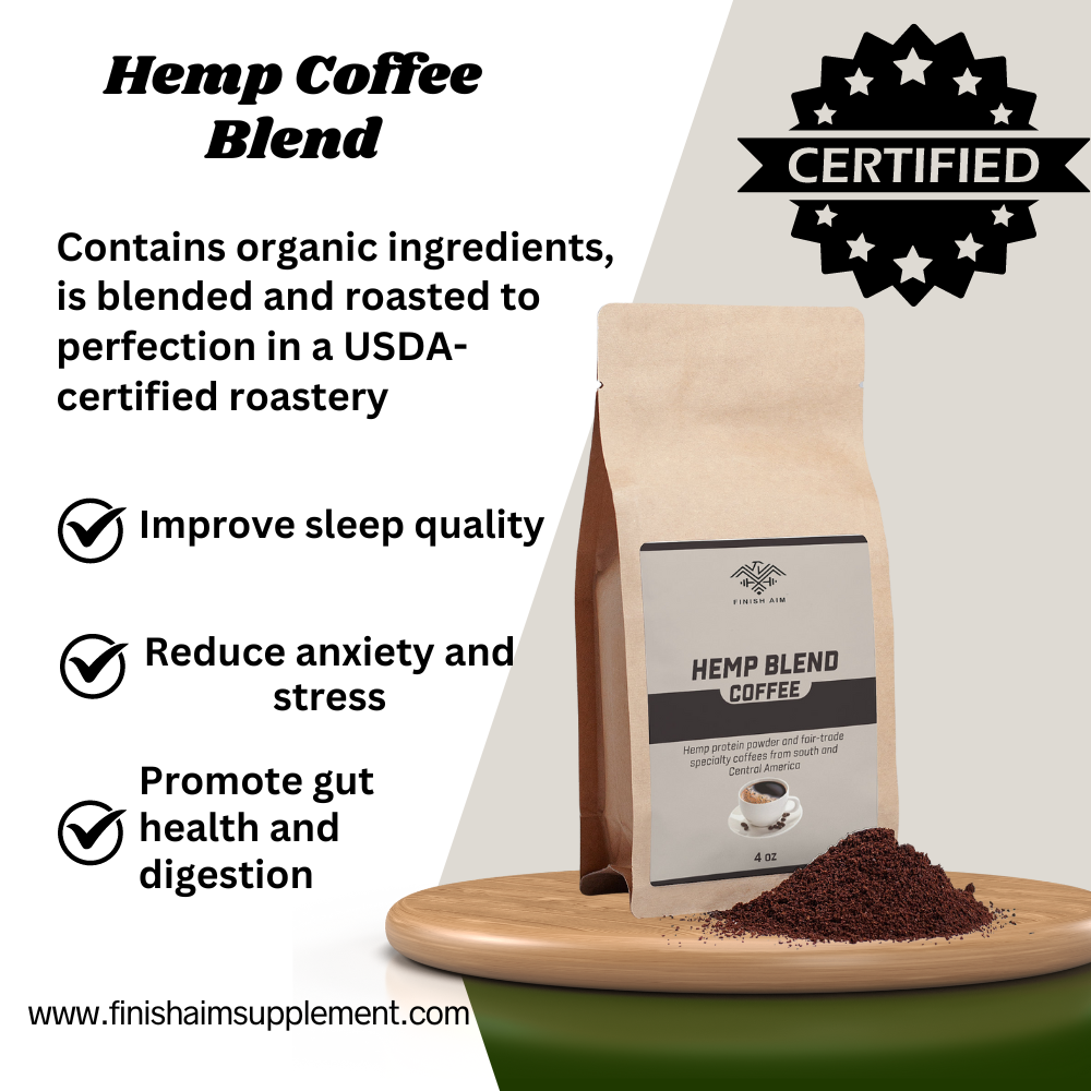 Finish Aim Hemp Coffee Blend - Medium Roast 4oz