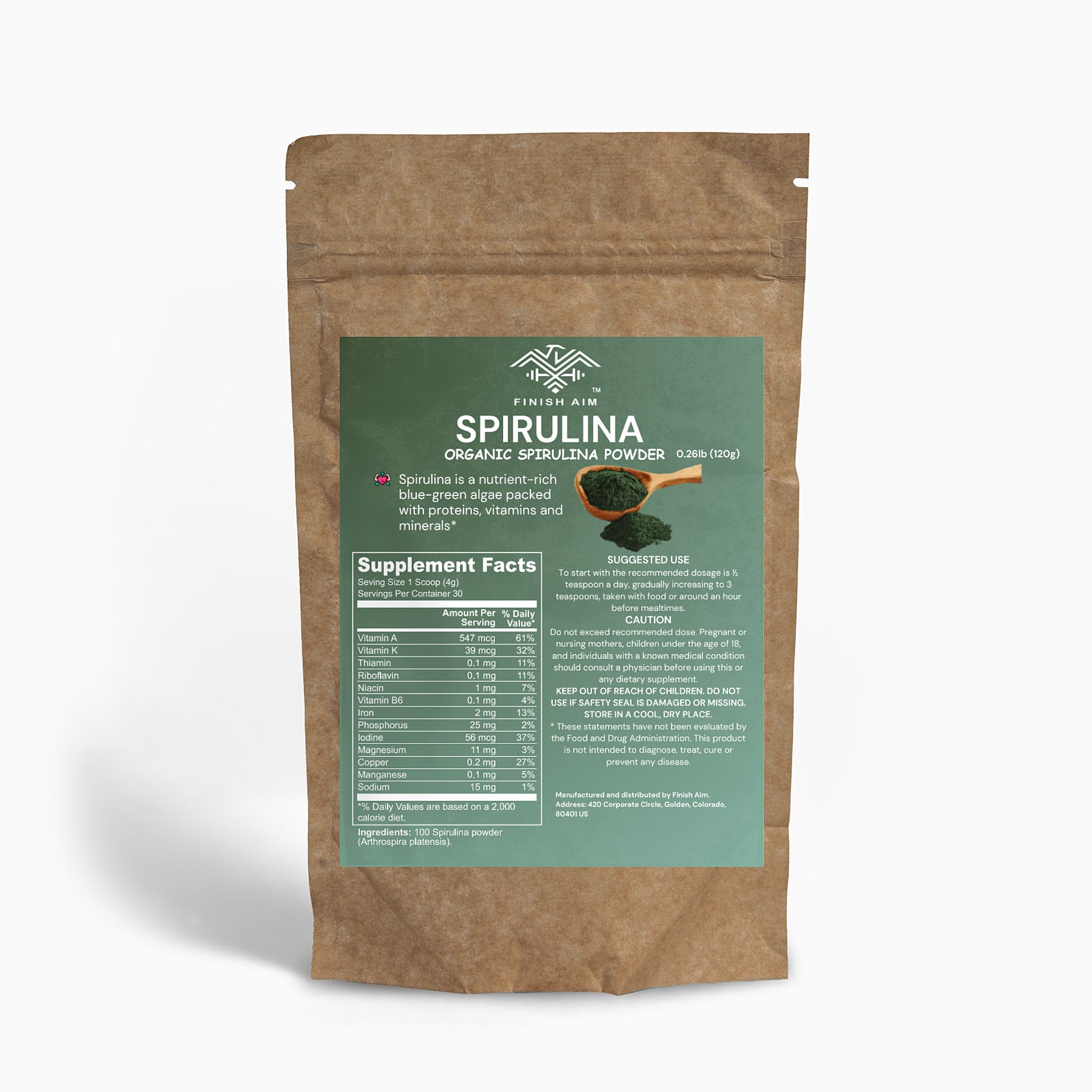 Finish Aim Spirulina Powder, Harnessing Nature's Nutrient Powerhouse