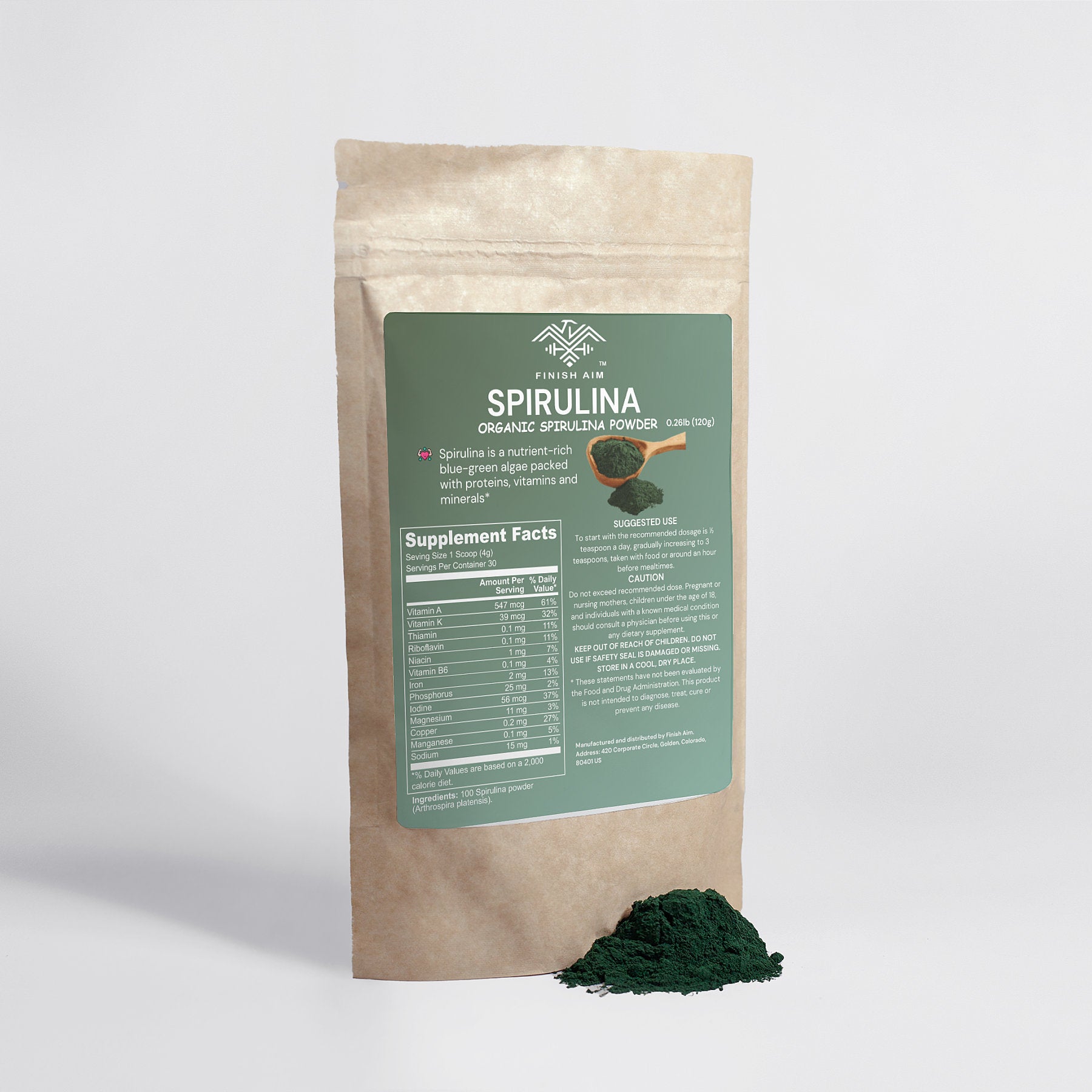 Finish Aim Spirulina Powder, Harnessing Nature's Nutrient Powerhouse